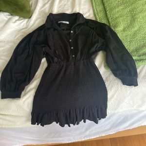 FREE PEOPLE/Beach- Small Black cotton mini dress.